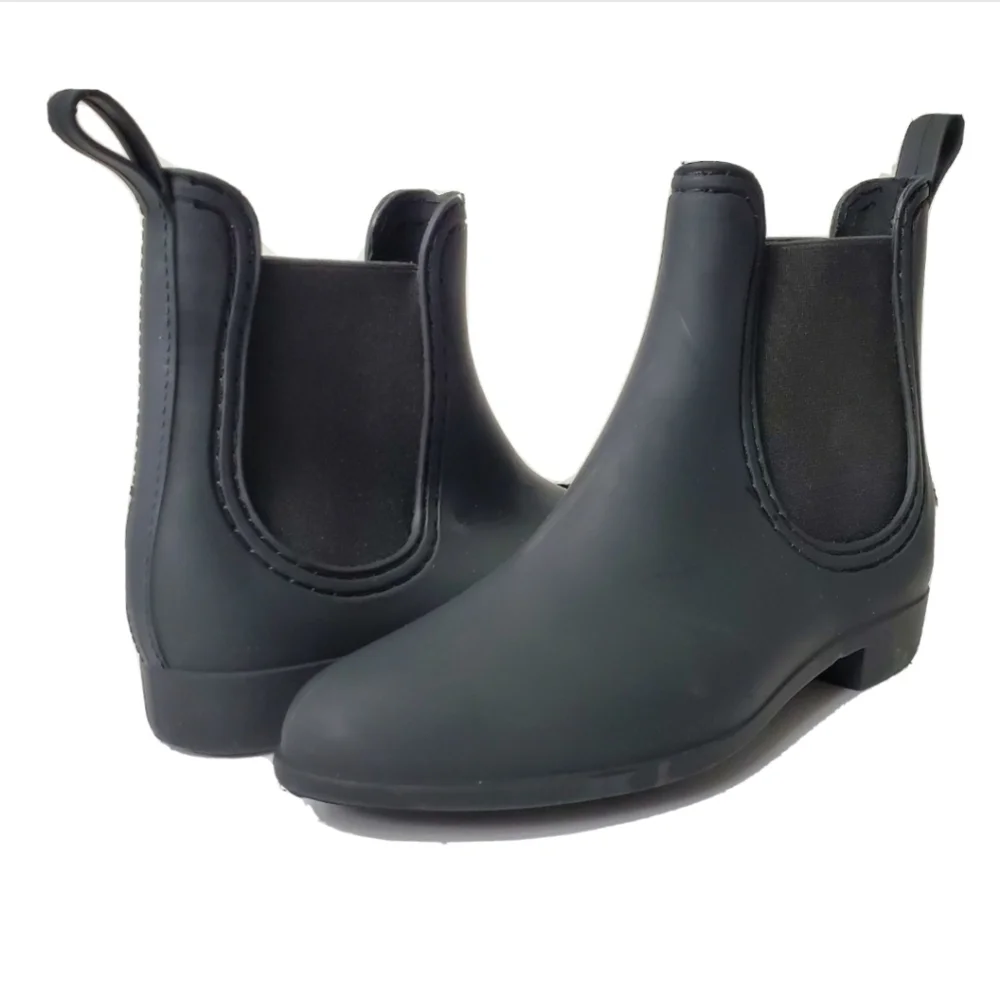 NEW Jeffrey Campbell Play Chelsea Black Ankle Rain Boots